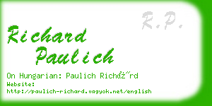 richard paulich business card